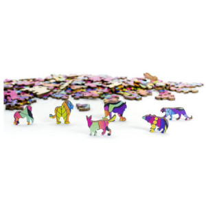 Rainbow Wooden - Puzzle en bois - Tigre - 139 pièces