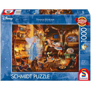 Puzzle Disney Kinkade - Gepetto, Pinocchio et la Fée - 1000 pièces