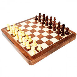 Echecs Pliable Magnétique 30cm en Palissandre