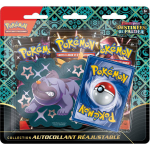 Pokemon EV4.5 : Destinées de Paldea - Pack 3 Boosters Autocollant Réajustable