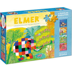Elmer - Tout en Couleurs - Puzzles Evolutifs