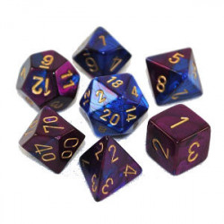 Set de 7 Dés - Gemini Bleu et Violet (Chessex 26428)