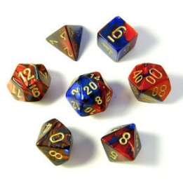 Acheter Set de 7 Dés - Gemini Bleu et Rouge (Chessex 26429)