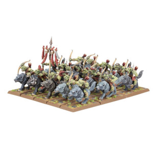 Warhammer : The Old World - Orc & Goblin Tribes - Goblin Wolf Rider Mob