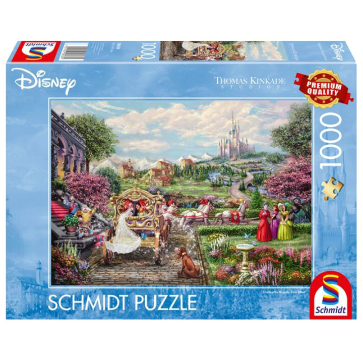 Puzzle Kinkade - Cendrillon - Et Ils Vécurent Heureux - 1000 pièces