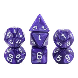 Set de 7 Dés Multiformat - Violet Nacré