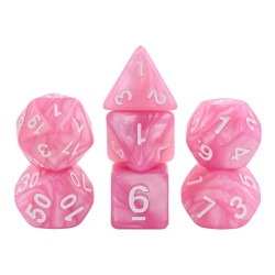 Set de 7 Dés Multiformat - Rose Nacré