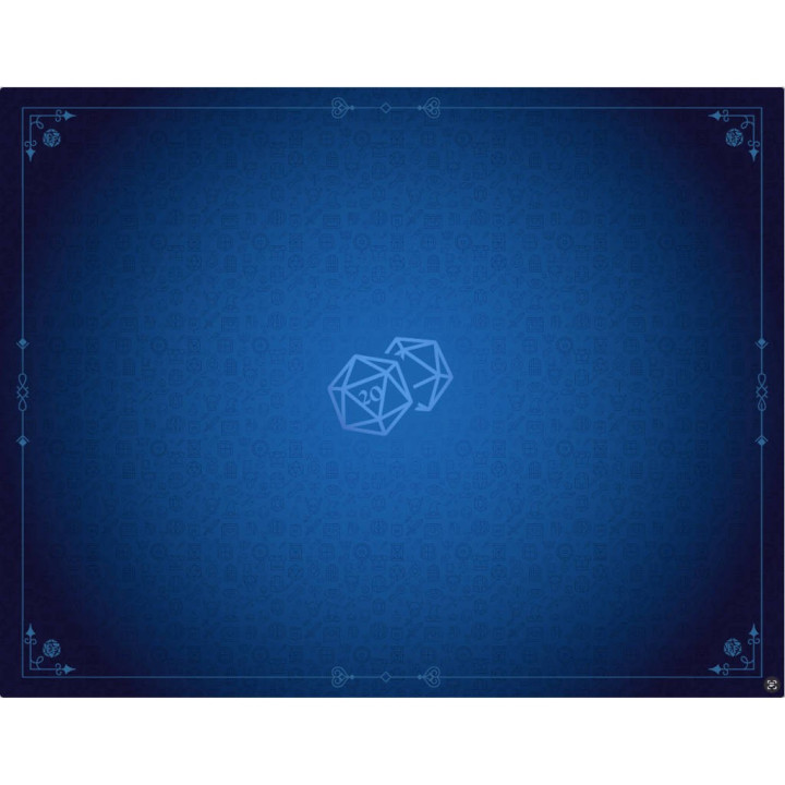 Tapis de Jeu Neoprene D20 Bleu Saphir (90x70cm)