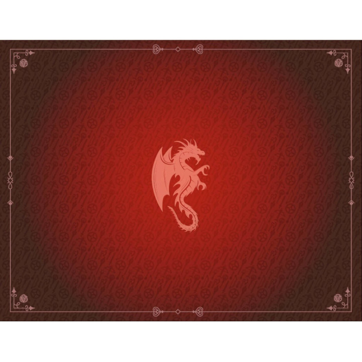 Tapis de Jeu Neoprene Dragon Rouge Grenat (90x70cm)