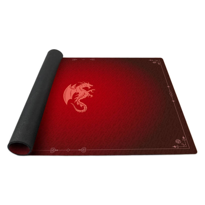 Tapis de Jeu Neoprene Dragon Rouge Grenat (90x70cm)