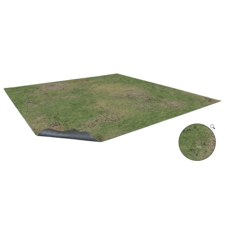 Battle Systems - Grassy Fields Mat with subtle Grid - 90x90cm