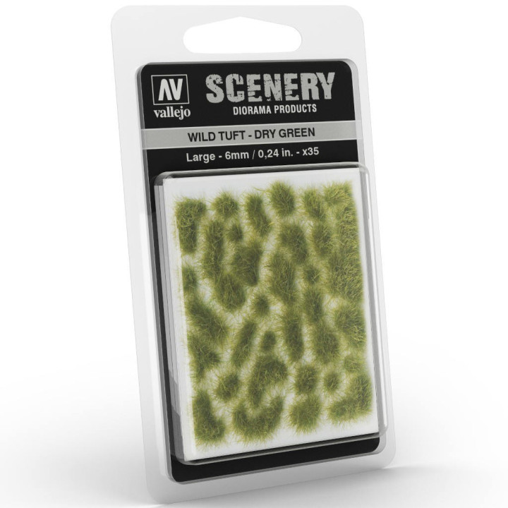 Vallejo - Scenery : Wild Tuft Dry Green 6mm