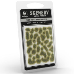Vallejo - Scenery : Wild Tuft Mixed Green 6mm