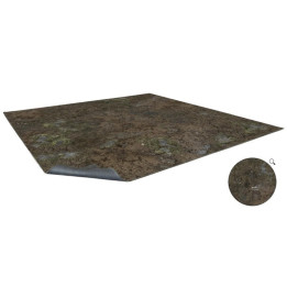 Battle Systems - Muddy Streets Mat with subtle Grid - 90x90cm
