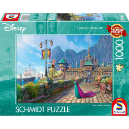Puzzle Kinkade - La Reine des Neiges- Arendelle - 1000 pièces