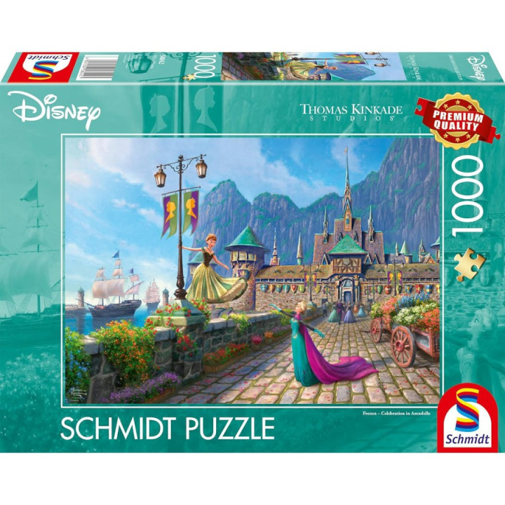 Puzzle Kinkade - La Reine des Neiges- Arendelle - 1000 pièces