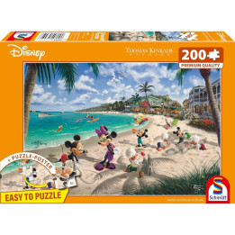 Puzzle Kinkade - Mickey & Minnie - En Floride - 200 Pièces