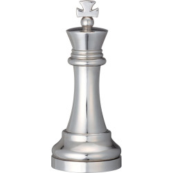 Cast Huzzle Chess King Silver