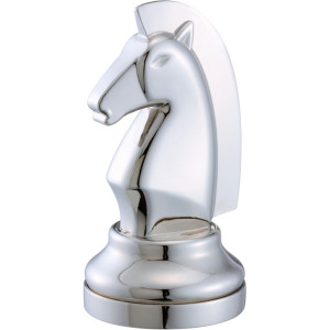 Cast Huzzle Chess Knight Silver