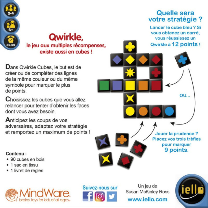 Acheter Qwirkle Cubes - Jeu de société - Iello - Ludifolie