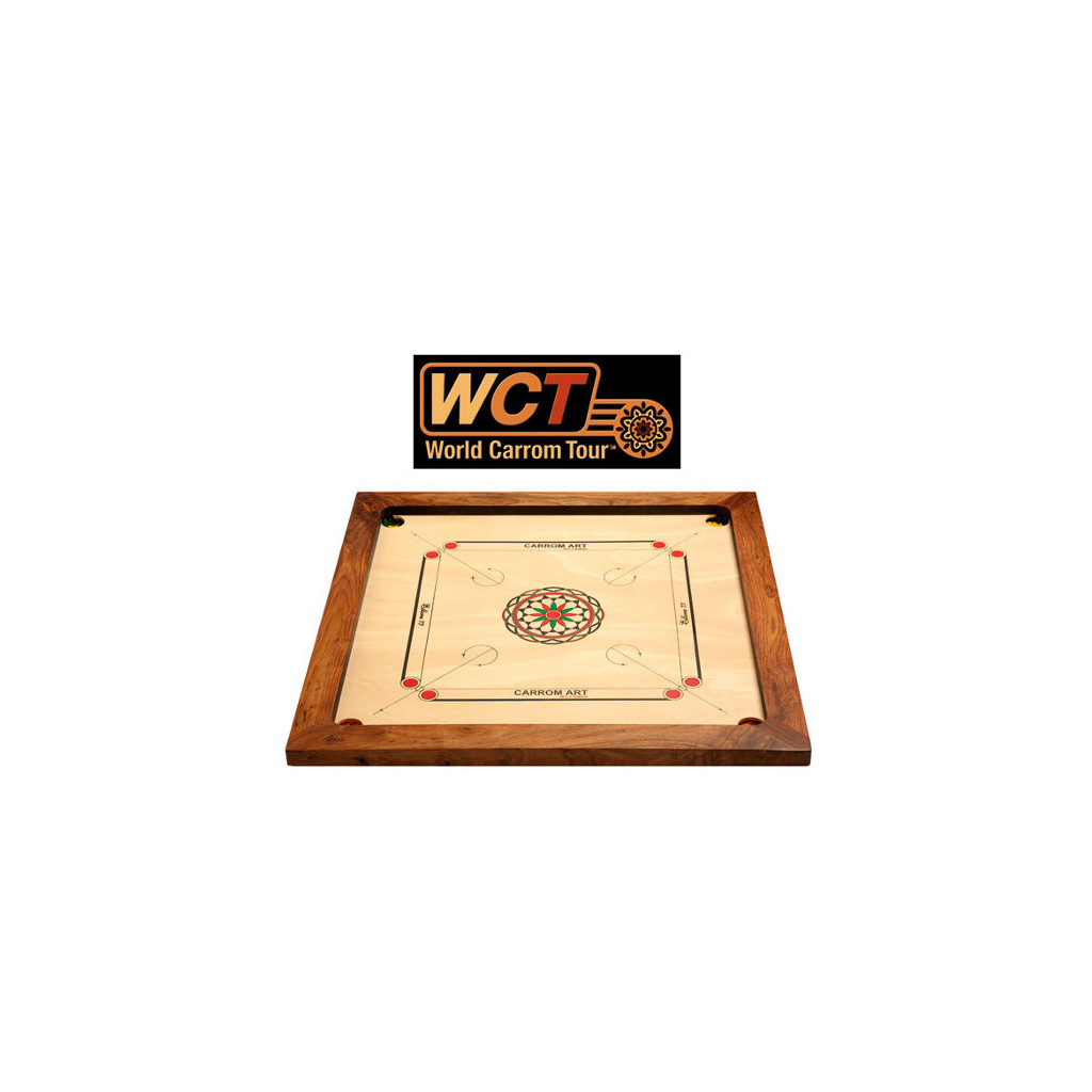 CARROM W.C.T. ELLORA 77 CM sur Carrom online le spécialiste du carrom, billard  indien et jeux en bois