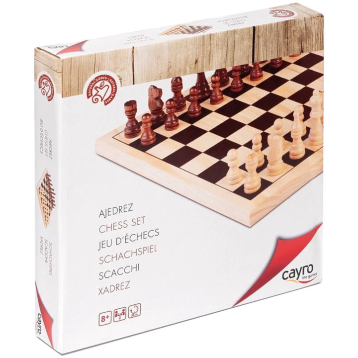 Jeu d'Echecs en Bois 30X30 cm