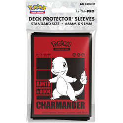 Pokémon - Salamèche Kanto Rouge - 65 Protège Cartes