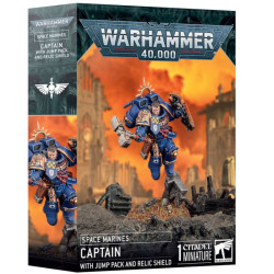 Warhammer 40K : Space Marines - Captain with Jump Pack and Relic Shield