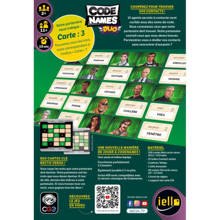 Codenames Duo - Dos de Boite