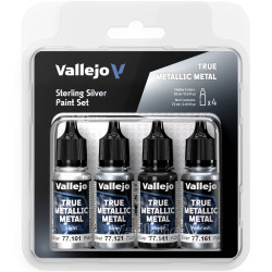 Vallejo - True Metallic Metal : Sterling Silver Set