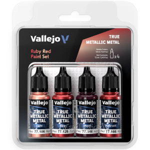 Boite de Vallejo - True Metallic Metal : Ruby Red Set
