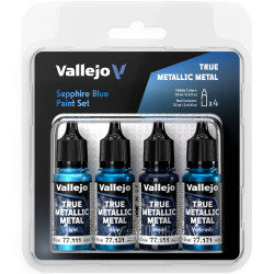 Vallejo - True Metallic Metal : Sapphire Blue Set
