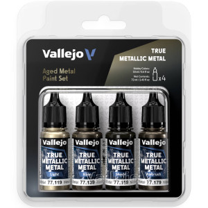 Boite de Vallejo - True Metallic Metal : Aged Metal Set