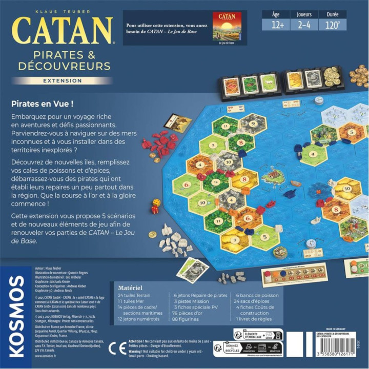 Catan - Pirates et Découvreurs - Dos de Boite