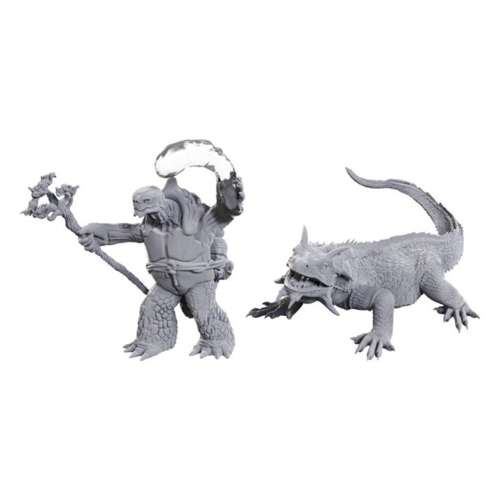 D&D : Nolzur's Marvelous Miniatures - Tortle Druid & Wild Shape Giant Lizard