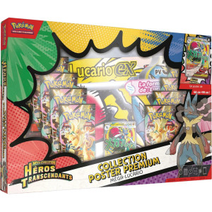 Pokémon - Coffret Collection Poster Premium Héros Transcendants - Méga-Lucario