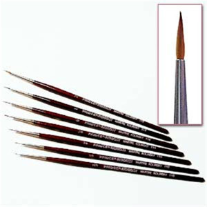 Boite de Prince August - Pinceau Martre Kolinsky 0 Poil Long