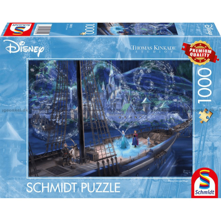 Puzzle Kinkade - La Reine Des Neiges : Amour Et Magie - 1000 pièces