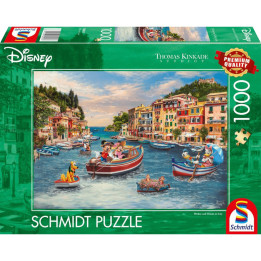 Puzzle Kinkade - Mickey Et Minnie En Italie - 1000 pièces