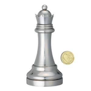 Cast Huzzle Chess Queen Silver