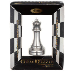 Cast Huzzle Chess Queen Silver