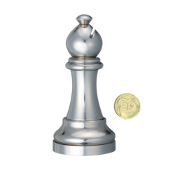 Cast Huzzle Chess Bishop Silver