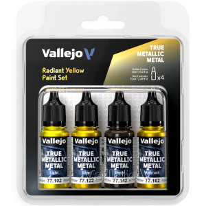 Boite de Vallejo - True Metallic Metal : Radiant Yellow Set