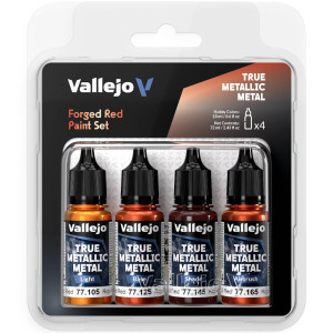 Boite de Vallejo - True Metallic Metal : Forged Red Set