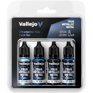 Boite de Vallejo - True Metallic Metal : Ultramarine Blue Set