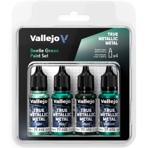 Boite de Vallejo - True Metallic Metal : Beetle Green Set