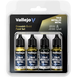 Vallejo - True Metallic Metal : Greenish Gold Set