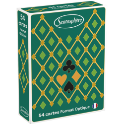 Jeu De 54 Cartes - Optique Vert