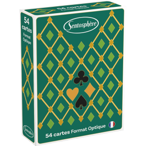 Boite de Jeu De 54 Cartes - Optique Vert