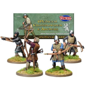 Boite de Victrix Miniatures - Medieval Crossbowmen & Archers